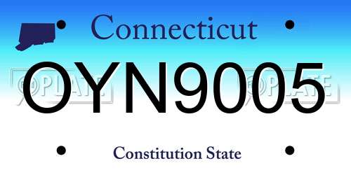OYN9005 Connecticut License Plate