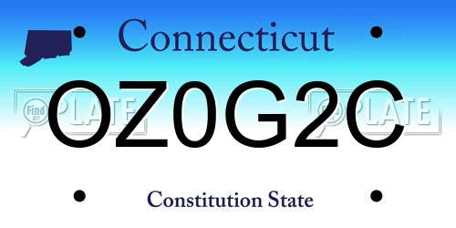 OZ0G2C Connecticut License Plate