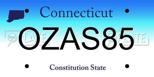 OZAS85 Connecticut License Plate