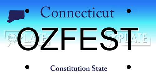 OZFEST Connecticut License Plate