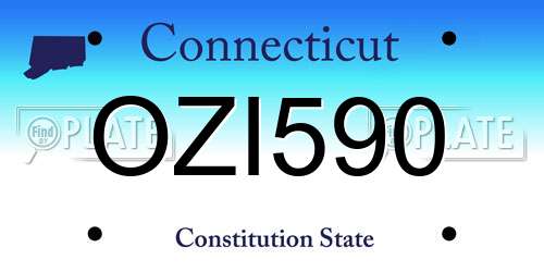 OZI590 Connecticut License Plate