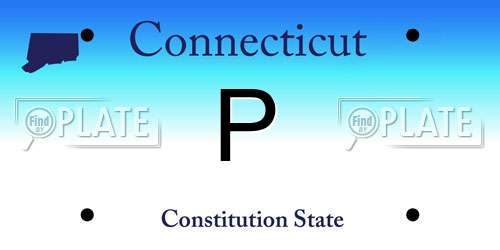 P Connecticut License Plate