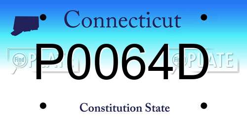 P0064D Connecticut License Plate