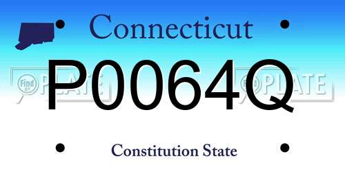 P0064Q Connecticut License Plate