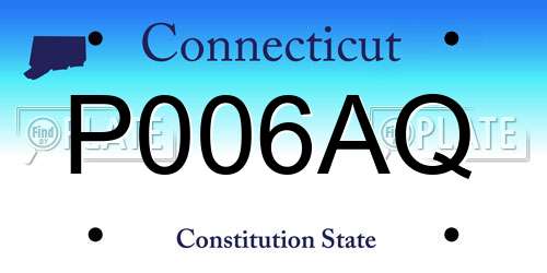 P006AQ Connecticut License Plate