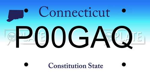P00GAQ Connecticut License Plate