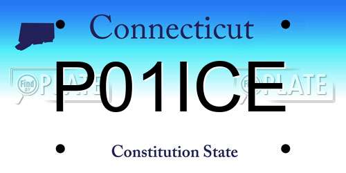 P01ICE Connecticut License Plate