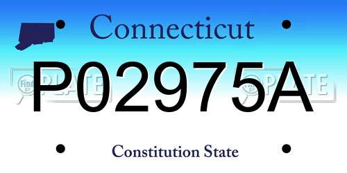 P02975A Connecticut License Plate