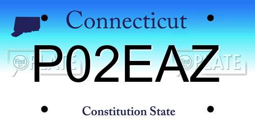 P02EAZ Connecticut License Plate