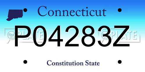 P04283Z Connecticut License Plate