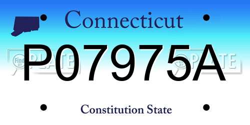 P07975A Connecticut License Plate