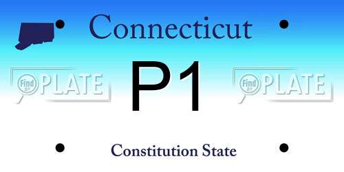 P1 Connecticut License Plate