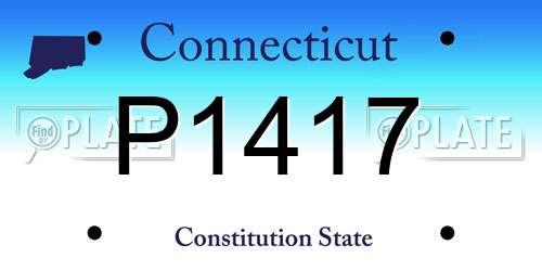 P1417 Connecticut License Plate