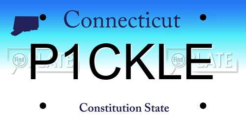 P1CKLE Connecticut License Plate