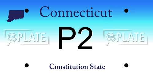 P2 Connecticut License Plate