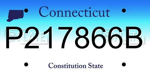 P217866B Connecticut License Plate