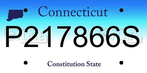 P217866S Connecticut License Plate