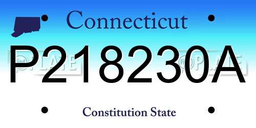 P218230A Connecticut License Plate