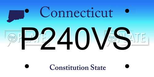 P240VS Connecticut License Plate