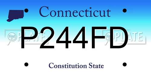 P244FD Connecticut License Plate
