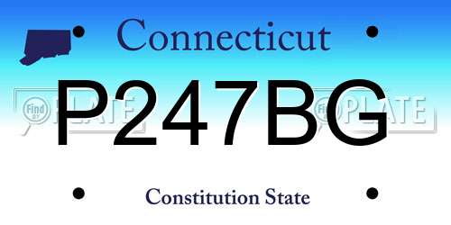 P247BG Connecticut License Plate
