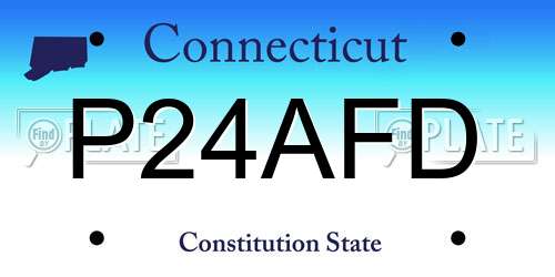 P24AFD Connecticut License Plate