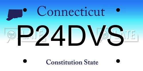 P24DVS Connecticut License Plate