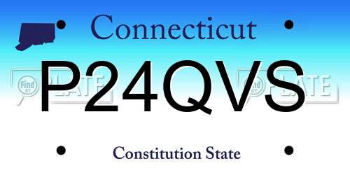 P24QVS Connecticut License Plate