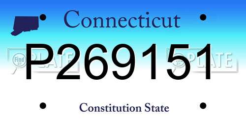 P269151 Connecticut License Plate
