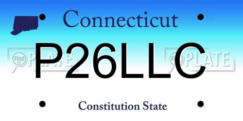 P26LLC Connecticut License Plate