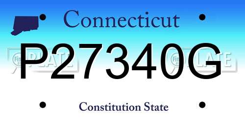 P27340G Connecticut License Plate