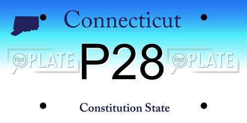 P28 Connecticut License Plate