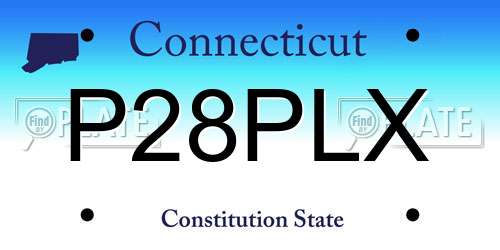 P28PLX Connecticut License Plate