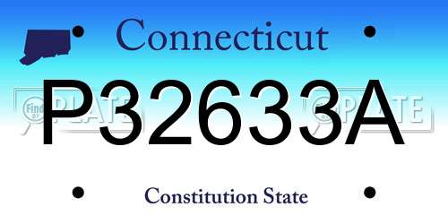 P32633A Connecticut License Plate