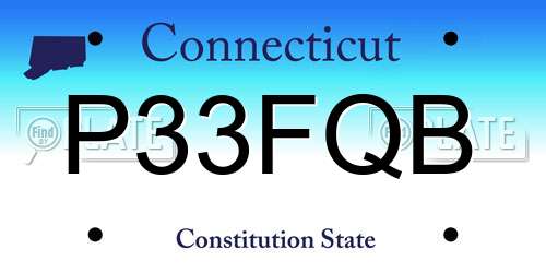 P33FQB Connecticut License Plate