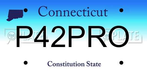 P42PRO Connecticut License Plate
