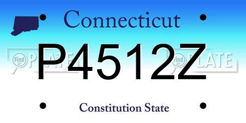 P4512Z Connecticut License Plate