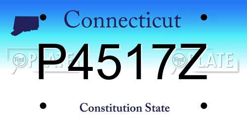 P4517Z Connecticut License Plate