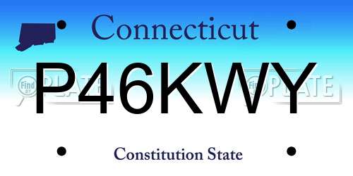 P46KWY Connecticut License Plate
