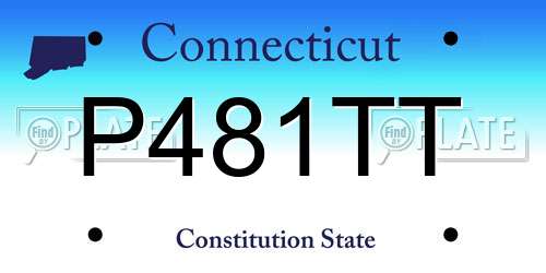 P481TT Connecticut License Plate