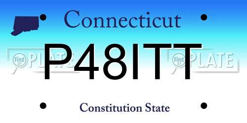 P48ITT Connecticut License Plate