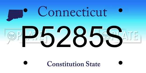 P5285S Connecticut License Plate