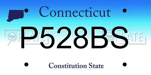 P528BS Connecticut License Plate