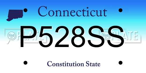 P528SS Connecticut License Plate