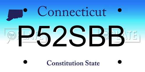 P52SBB Connecticut License Plate