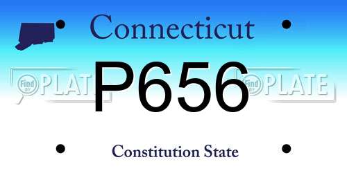 P656 Connecticut License Plate