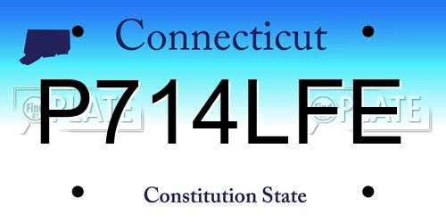 P714LFE Connecticut License Plate