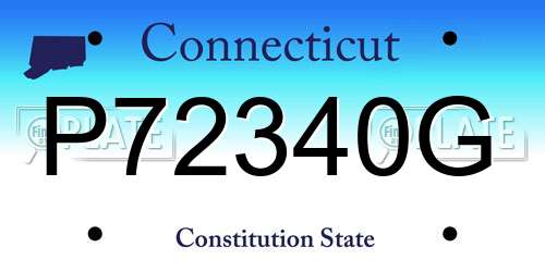 P72340G Connecticut License Plate