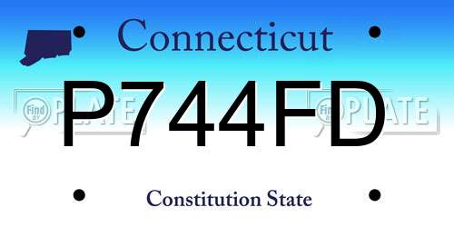 P744FD Connecticut License Plate