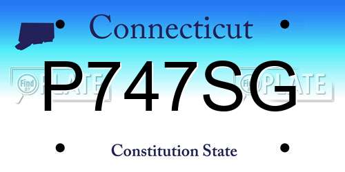 P747SG Connecticut License Plate